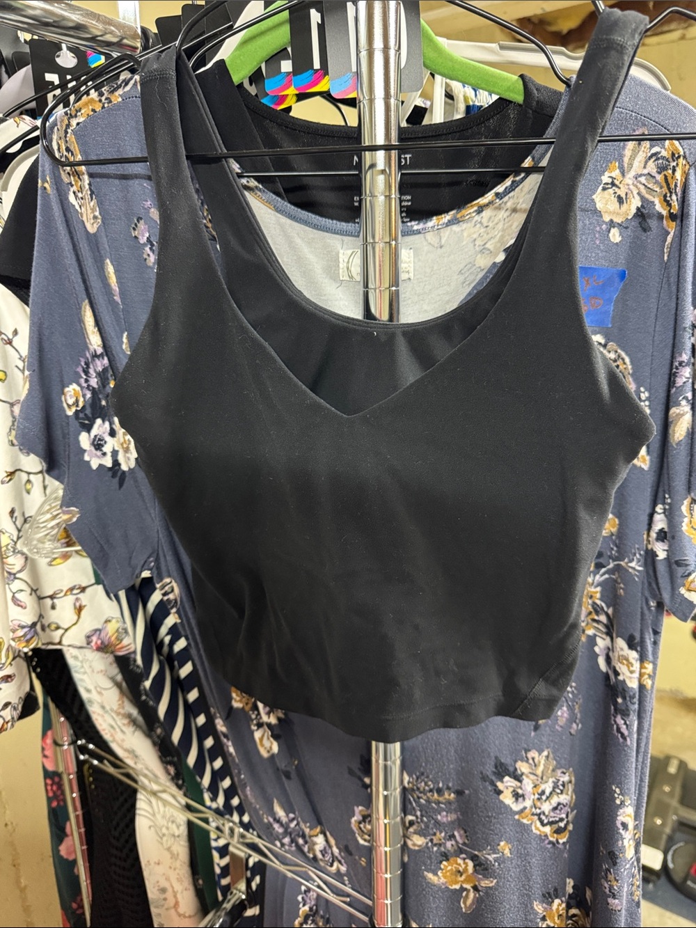 lululemon athletica Black Cropped V-Neck Tank